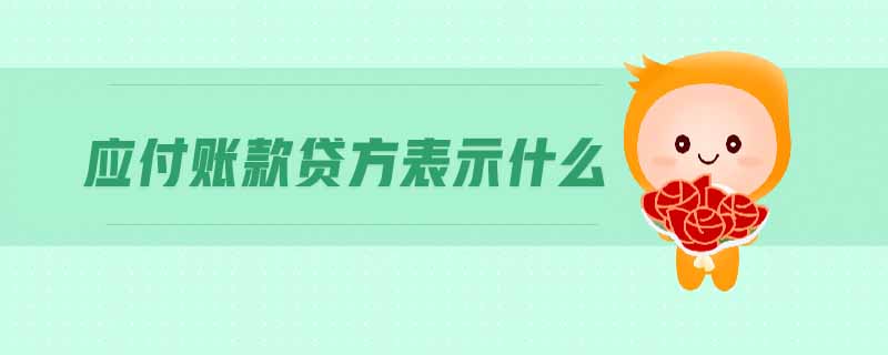 應付賬款貸方表示什么