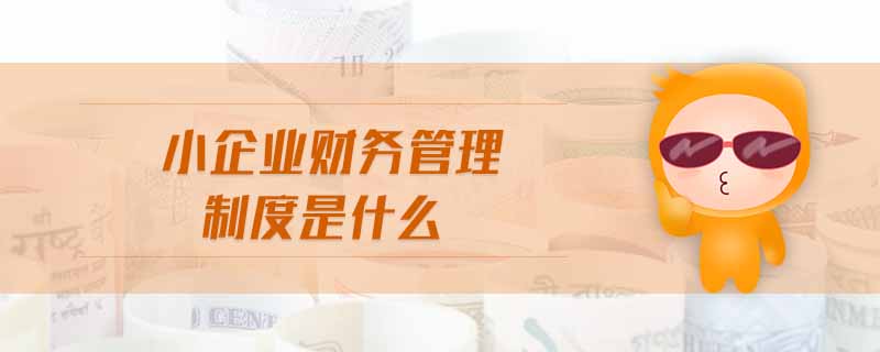 小企業(yè)財務管理制度是什么