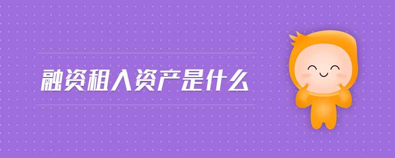 融資租入資產(chǎn)是什么