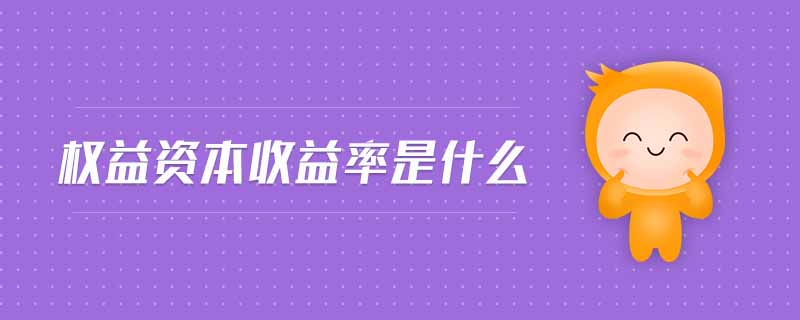 權(quán)益資本收益率是什么