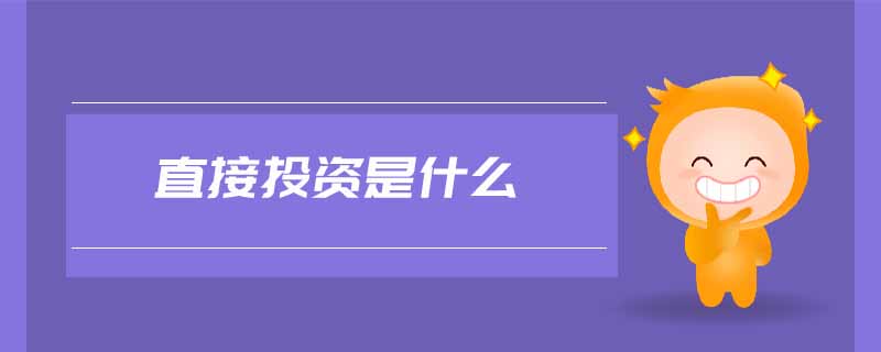 直接投資是什么