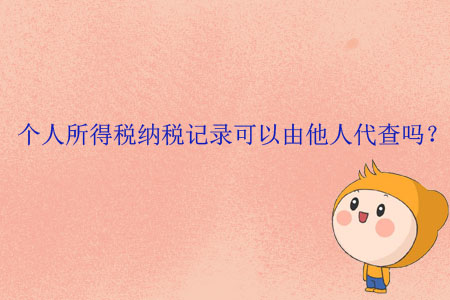 個(gè)人所得稅納稅記錄可以由他人代查嗎,？
