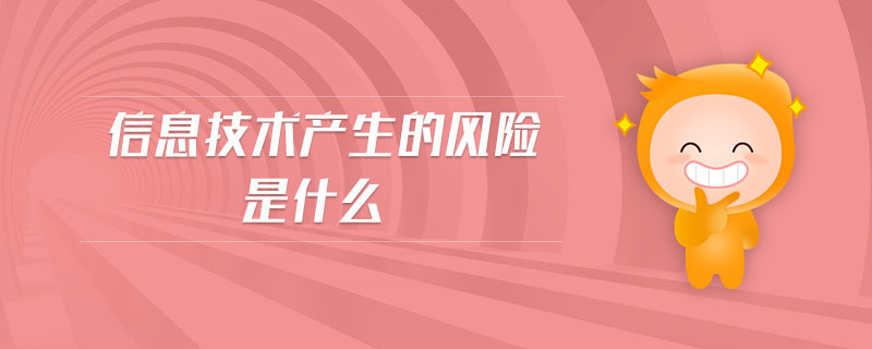 信息技術(shù)產(chǎn)生的風(fēng)險(xiǎn)是什么