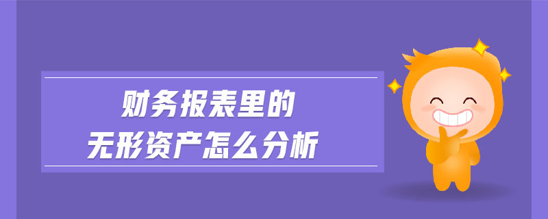 財務(wù)報表里的無形資產(chǎn)怎么分析