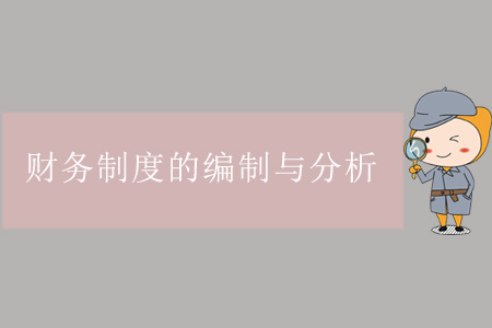 財務(wù)制度的編制與分析