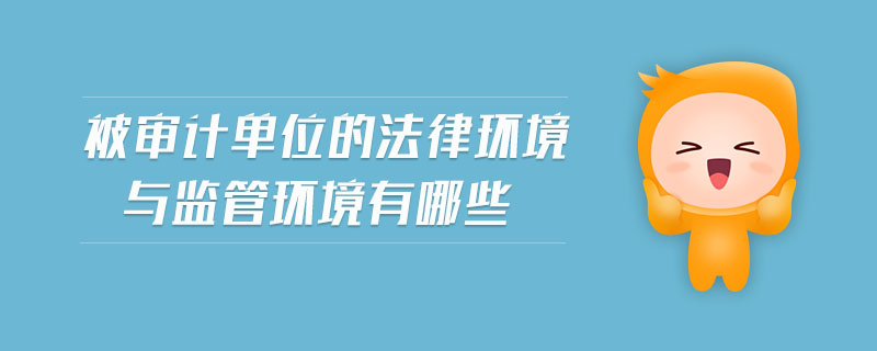 被審計(jì)單位的法律環(huán)境與監(jiān)管環(huán)境有哪些