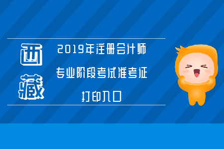 西藏2019年注冊會(huì)計(jì)師專業(yè)階段考試準(zhǔn)考證打印入口