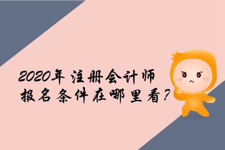 2020年注冊(cè)會(huì)計(jì)師報(bào)名條件在哪里看？