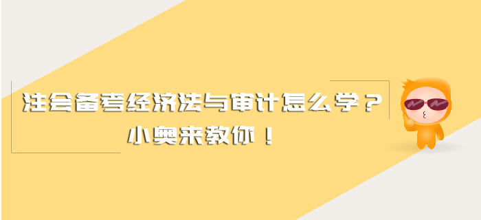 注會備考經濟法與審計怎么學,？小奧來教你,！