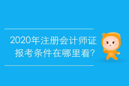 2020年注冊會(huì)計(jì)師證報(bào)考條件在哪里看,？