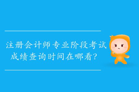 2019年注冊(cè)會(huì)計(jì)師專業(yè)階段考試成績(jī)查詢時(shí)間在哪看？