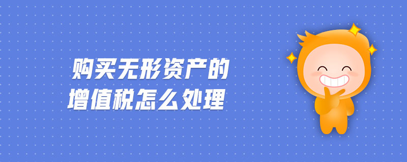 購(gòu)買無(wú)形資產(chǎn)的增值稅怎么處理