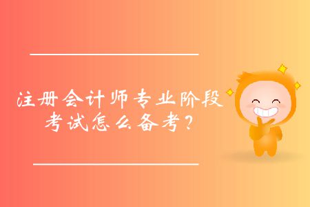 注冊會計師專業(yè)階段考試怎么備考,？