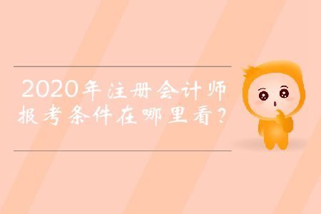 2020年注冊會計師報考條件在哪里看？
