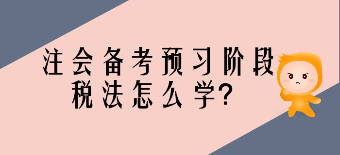 2020年注會(huì)備考預(yù)習(xí)階段,，稅法怎么學(xué)？