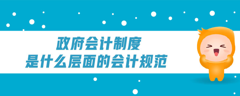 政府會(huì)計(jì)制度是什么層面的會(huì)計(jì)規(guī)范