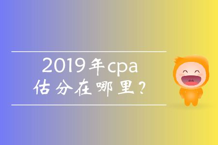 2019年cpa估分在哪里,？
