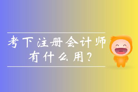 考下注冊(cè)會(huì)計(jì)師有什么用,？