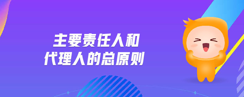 主要責(zé)任人和代理人的總原則