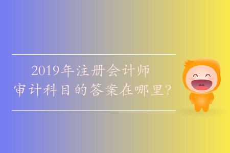 2019年注冊會(huì)計(jì)師審計(jì)科目的答案在哪里,？