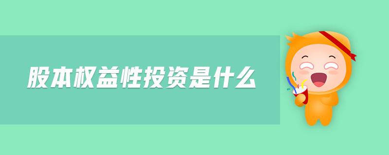 股本權(quán)益性投資是什么