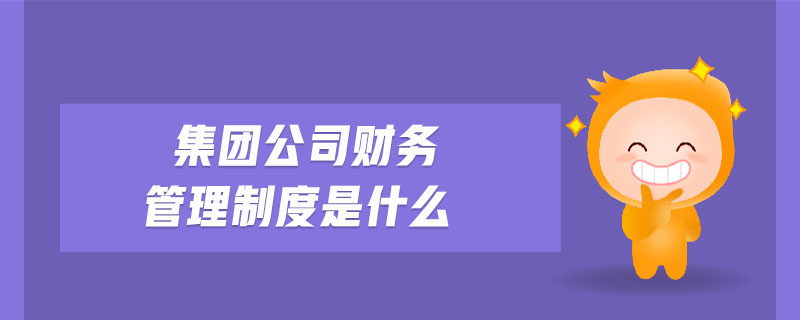 集團公司財務(wù)管理制度是什么