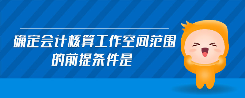 確定會計核算工作空間范圍的前提條件是