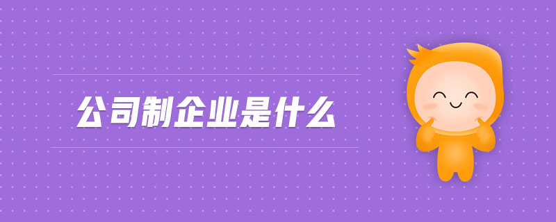 公司制企業(yè)是什么