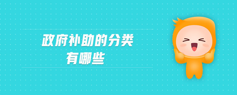 政府補(bǔ)助的分類(lèi)有哪些