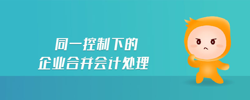 同一控制下的企業(yè)合并會計(jì)處理