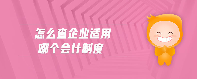 怎么查企業(yè)適用哪個(gè)會(huì)計(jì)制度