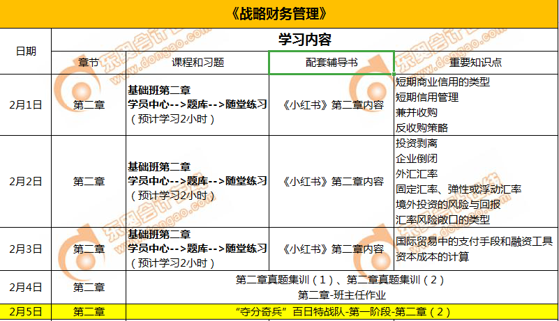 CMA學(xué)習(xí)日歷