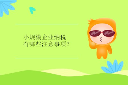 小規(guī)模企業(yè)納稅有哪些注意事項？