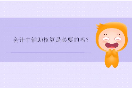 會(huì)計(jì)中輔助核算是必要的嗎,？