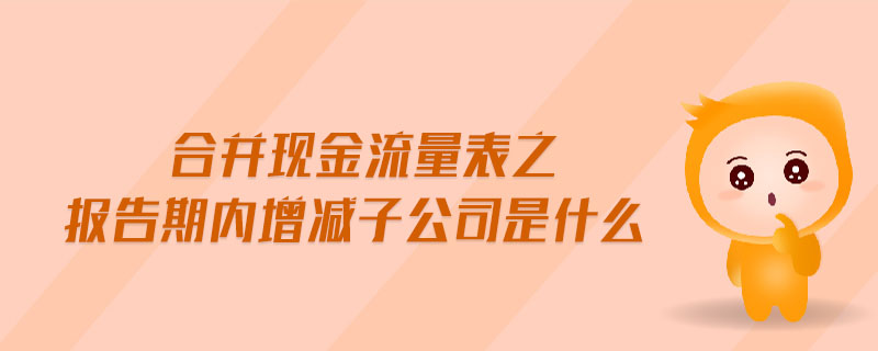 合并現(xiàn)金流量表之報告期內(nèi)增減子公司是什么