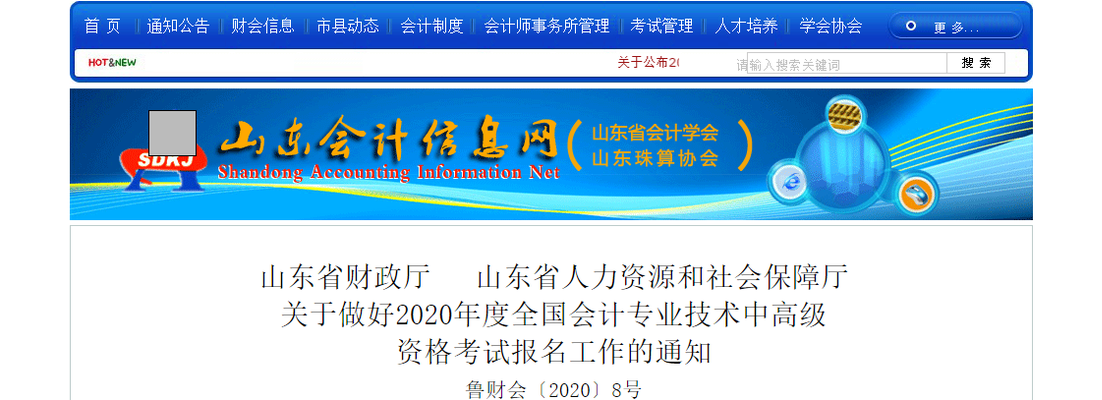山東省2020年高級(jí)會(huì)計(jì)師考試報(bào)名簡章已公布！