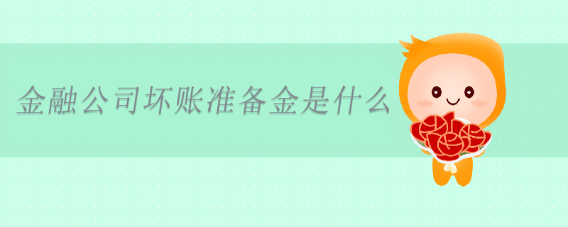 金融公司壞賬準(zhǔn)備金是什么