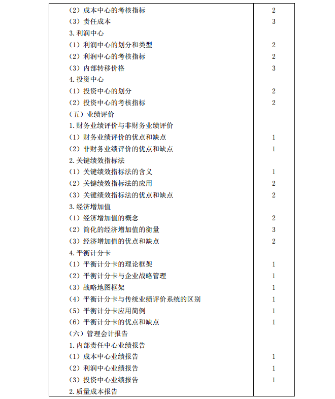 2020年注冊會計師《財務(wù)成本管理》考試大綱10