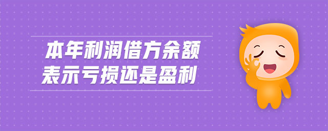 本年利潤(rùn)借方余額表示虧損還是盈利