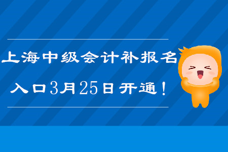 2020年上海中級(jí)會(huì)計(jì)師補(bǔ)報(bào)名入口3月25日開(kāi)通,！