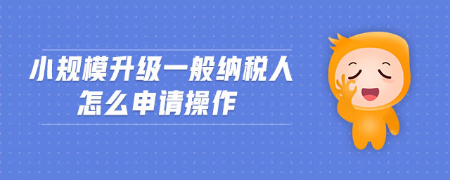 小規(guī)模升級一般納稅人怎么申請操作