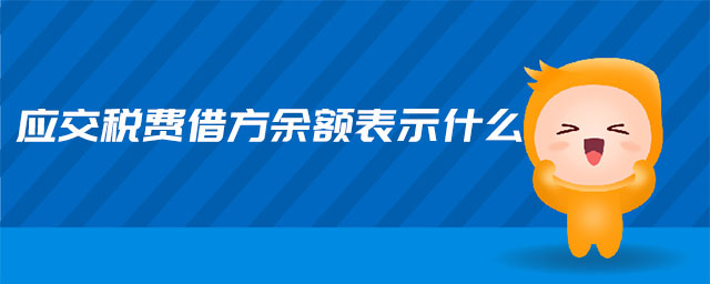 應(yīng)交稅費(fèi)借方余額表示什么