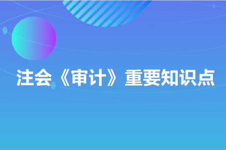 用作風(fēng)險評估程序_2020年注會《審計》重要知識點