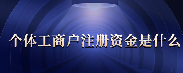 個體工商戶注冊資金是什么