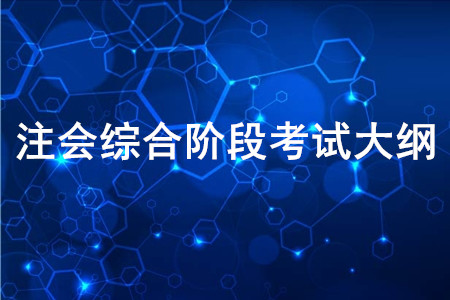 2020年注冊(cè)會(huì)計(jì)師全國統(tǒng)一考試綜合階段考試大綱