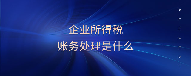 企業(yè)所得稅賬務處理是什么