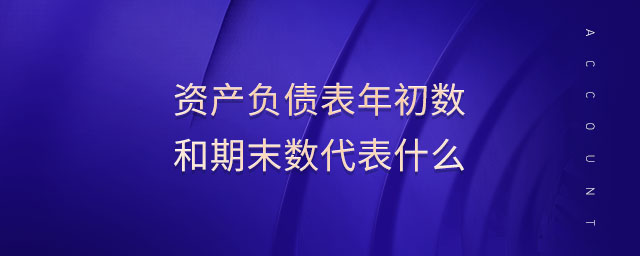 資產(chǎn)負(fù)債表年初數(shù)和期末數(shù)代表什么