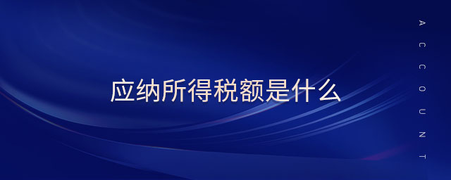 應(yīng)納所得稅額是什么