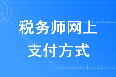 2020年報(bào)名稅務(wù)師網(wǎng)上支付方式有哪些,？