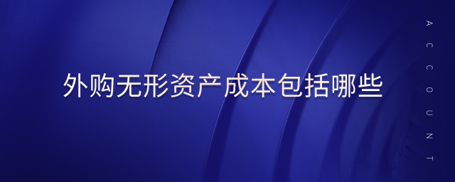 外購無形資產(chǎn)成本包括哪些